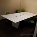 Contemporary White 9' Board Room Conference Table